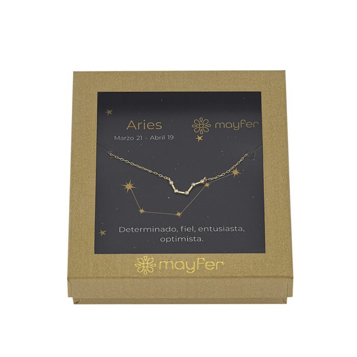 Mayfer, Collar con constelación de plata .925 signo Aries