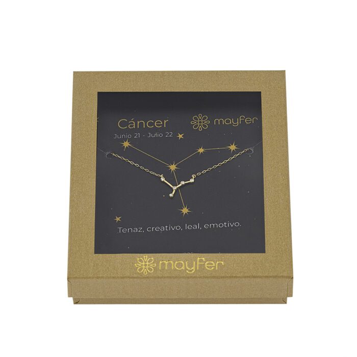 Mayfer, Collar con constelación de plata .925 signo Cancer