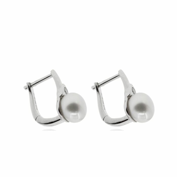 Mayfer,Aretes de plata .925 modelo de perlita- Plateado. - Imagen 2
