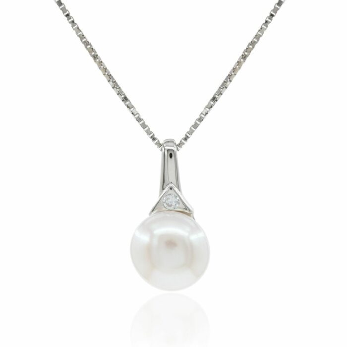 Mayfer,Collar de plata .925 modelo de perlita- Plateado. - Imagen 2