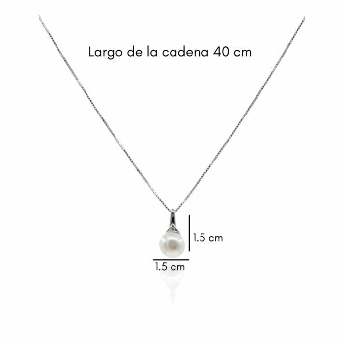 Mayfer,Collar de plata .925 modelo de perlita- Plateado. - Imagen 4