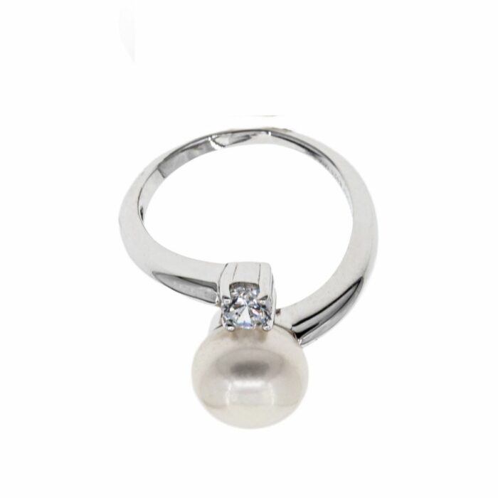 Mayfer,Anillo de plata .925 modelo envolvente circonia perla- Plateado - Imagen 3