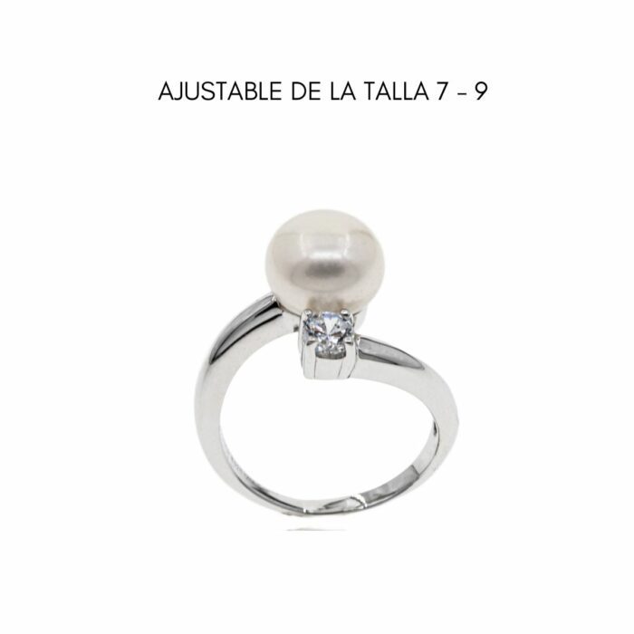 Mayfer,Anillo de plata .925 modelo envolvente circonia perla- Plateado - Imagen 4