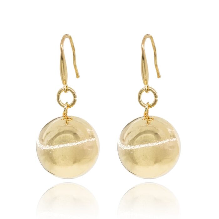 Mayfer, Aretes maxi modelo de esfera - Dorado.
