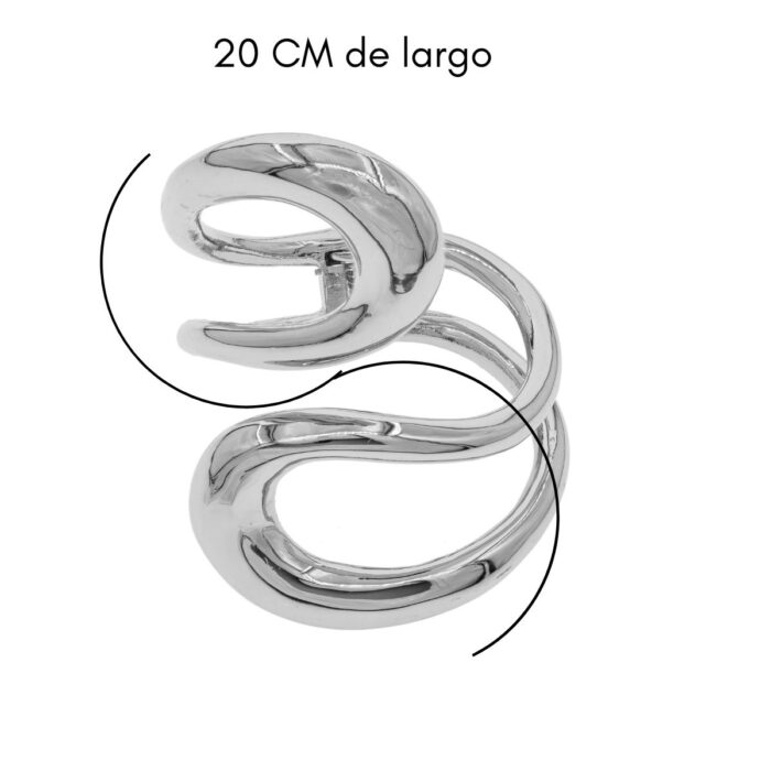 Mayfer, Pulsera maxi - Plateado. - Imagen 5