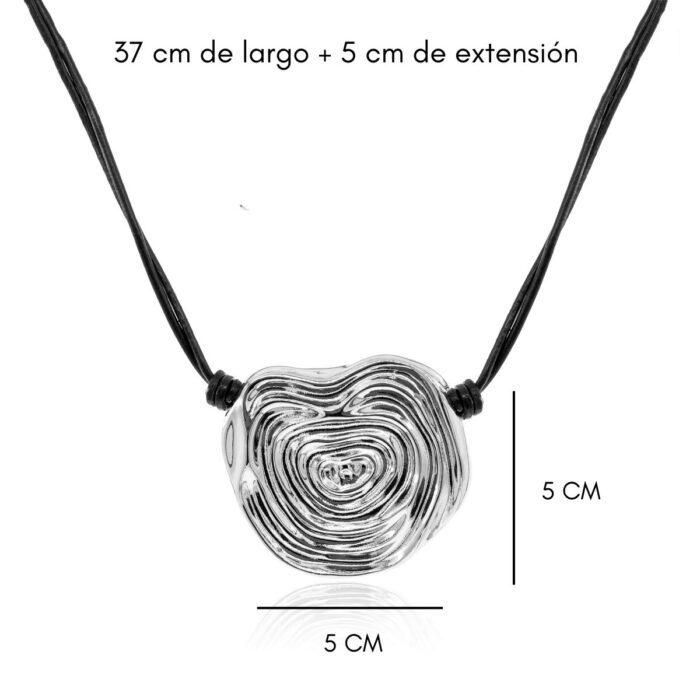 Mayfer,Collar modelo laberinto - Plateado - Imagen 4