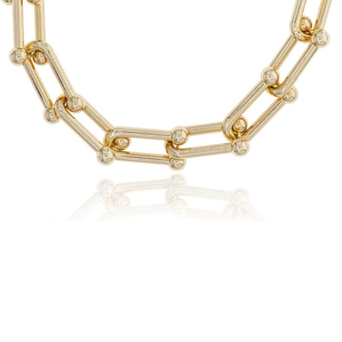 Mayfer,Collar modelo eslabón - Dorado. - Imagen 3