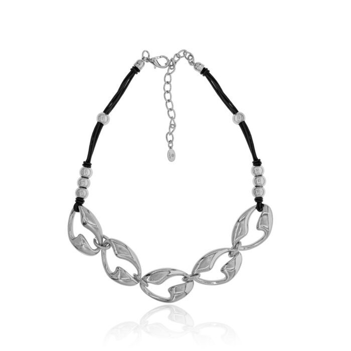 Mayfer,Collar maxi modelo 5 eslabones - Plateado.
