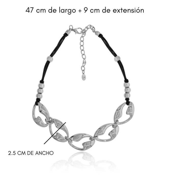 Mayfer,Collar maxi modelo 5 eslabones - Plateado. - Imagen 4