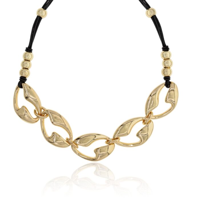 Mayfer,Collar maxi modelo 5 eslabones - Dorado. - Imagen 3
