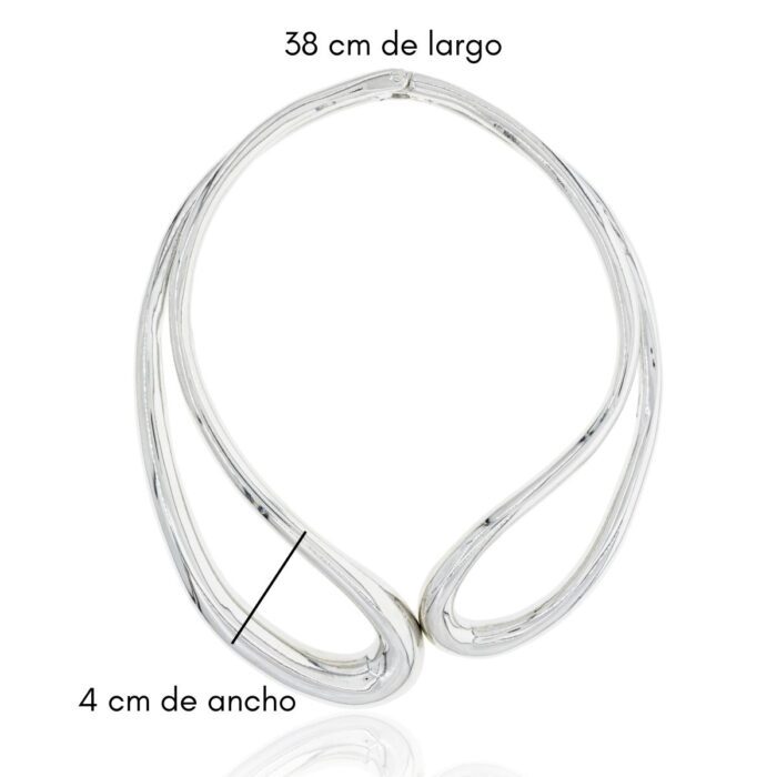 Mayfer,Gargantilla maxi - Plateado. - Imagen 4