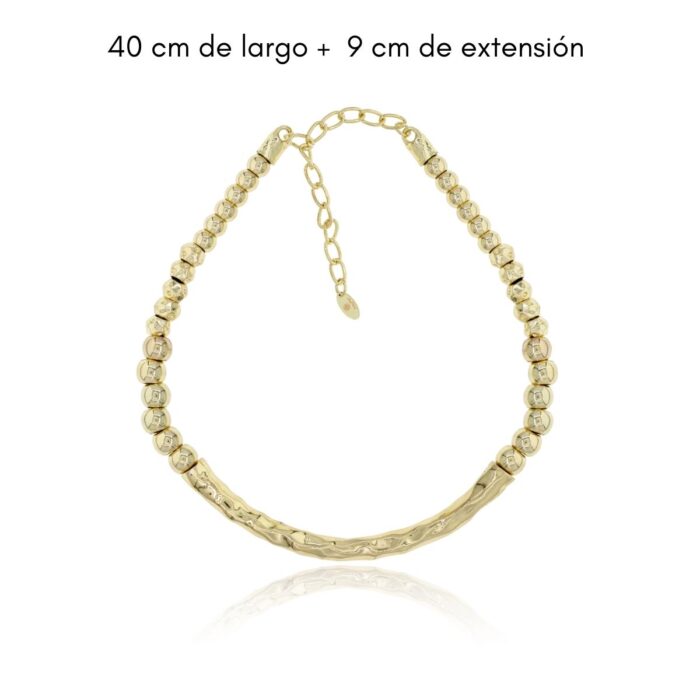 Mayfer,Choker  modelo de esferas - Dorado. - Imagen 4