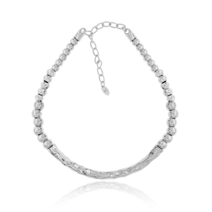 Mayfer,Choker modelo de esferas - Plateado.