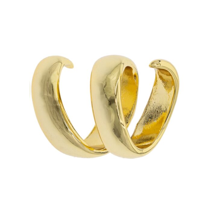Mayfer,Anillo maxi modelo de serpentina - Dorado. - Imagen 3
