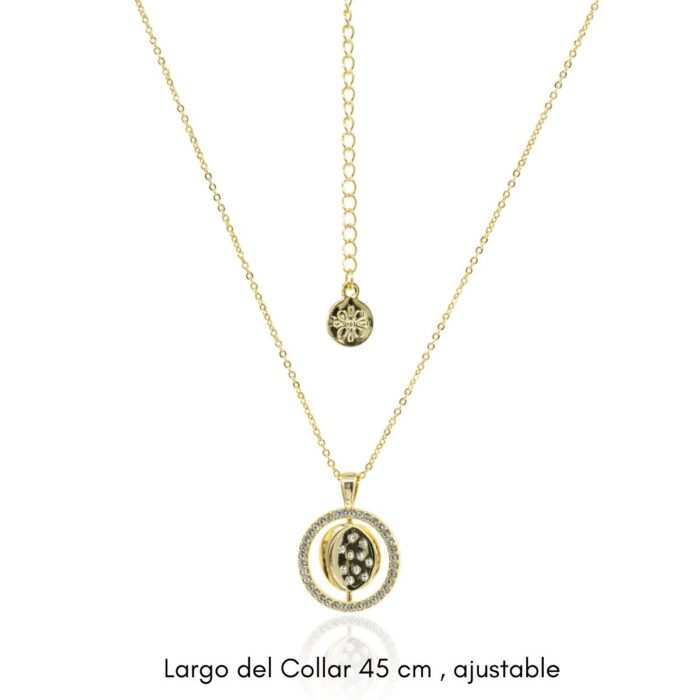 Mayfer, Collar con dije  de luna y estrellas- Color Dorado. - Imagen 2