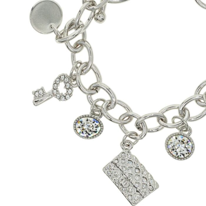 Mayfer, Pulsera con dijes femeninos- Color Plateado y rojo - Imagen 3